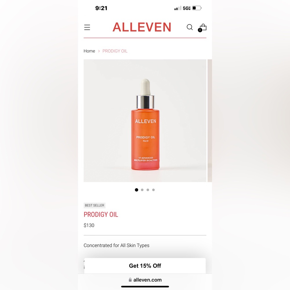 Alleven Prodigy Oil - Face NIB 30ml